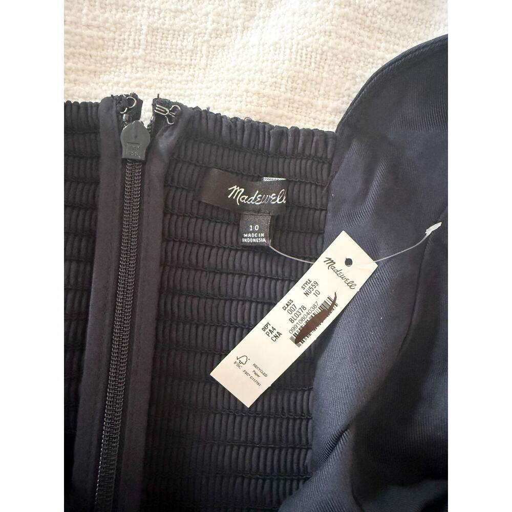 Madewell | NWT The Rylee Midi Dress Classic Navy Blue Sleeveless | Sz 10 - Picture 12 of 12
